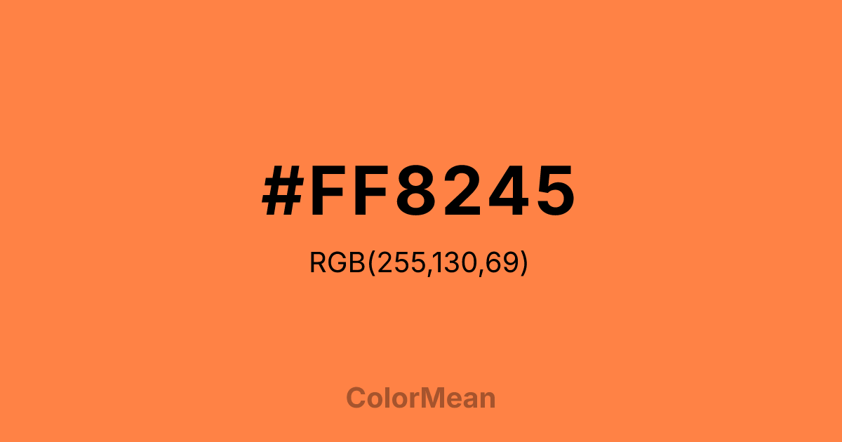 #FF8245 color swatch