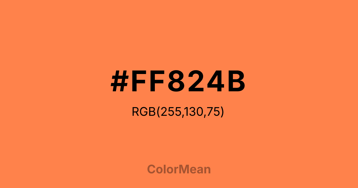 #FF824B color swatch