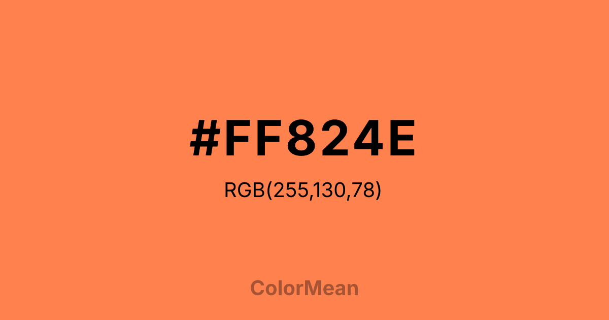 #FF824E color swatch