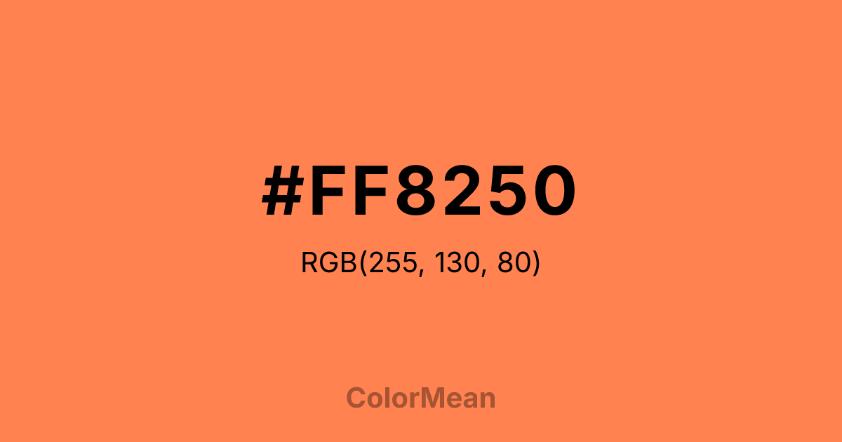 #FF8250 color swatch