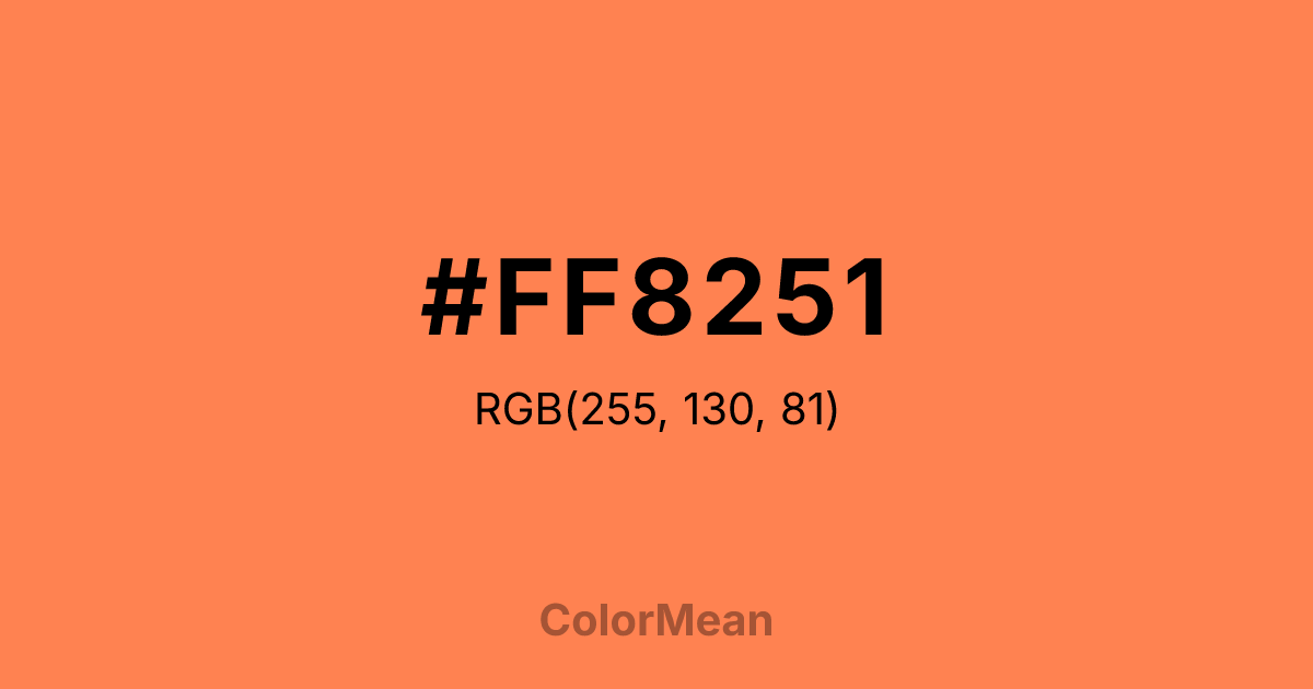 #FF8251 color swatch