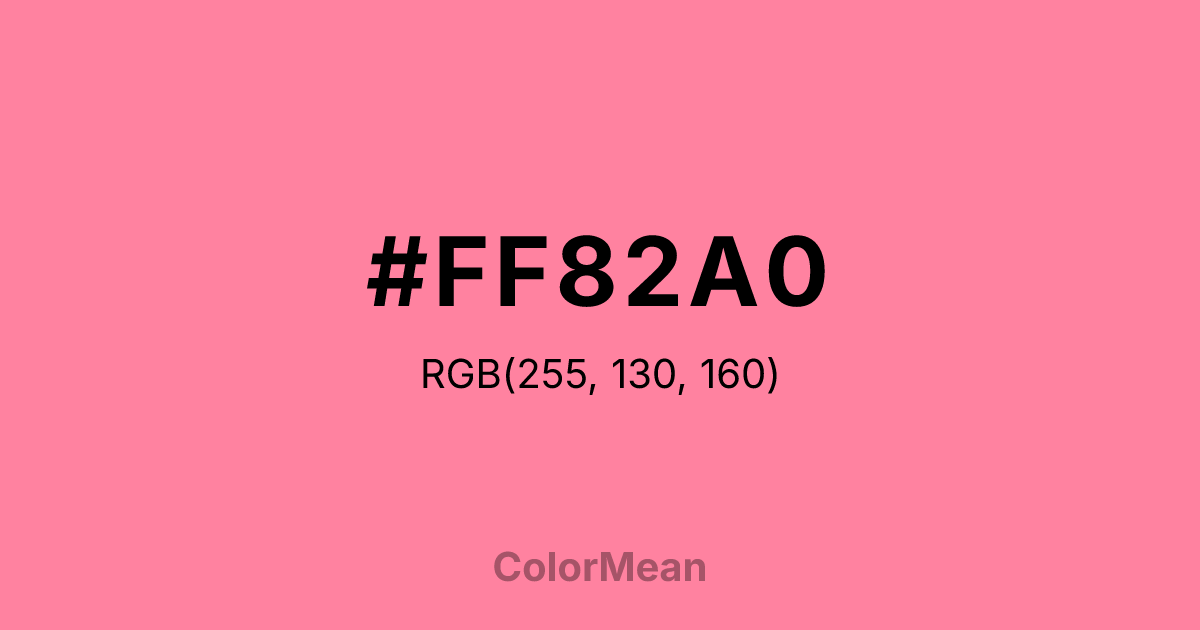 #FF82A0 color swatch