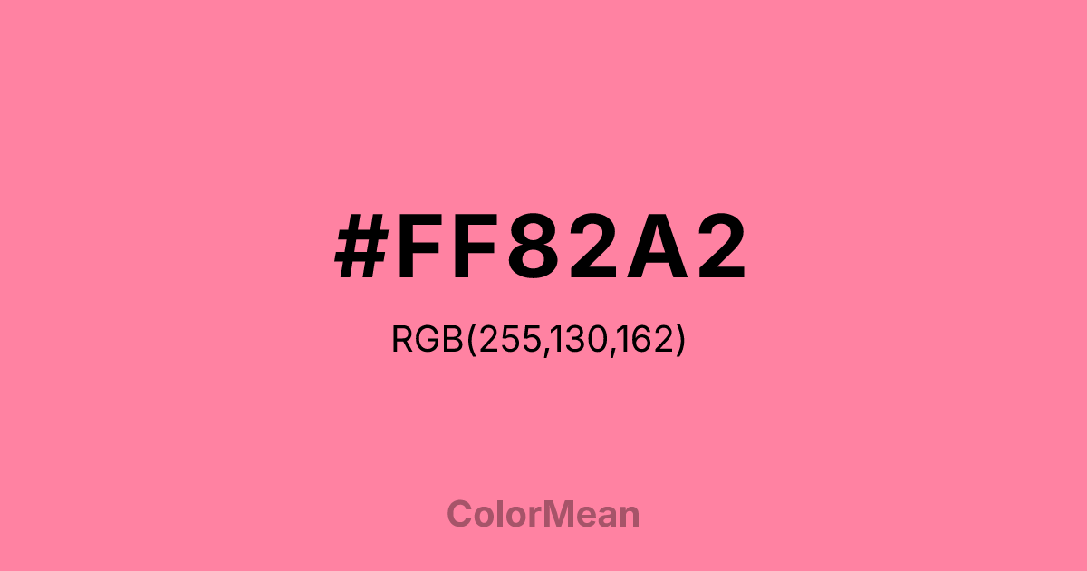 #FF82A2 color swatch