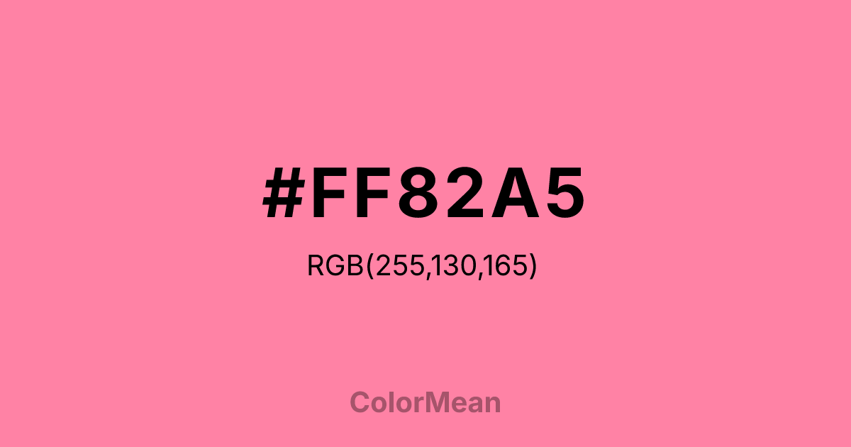#FF82A5 color swatch
