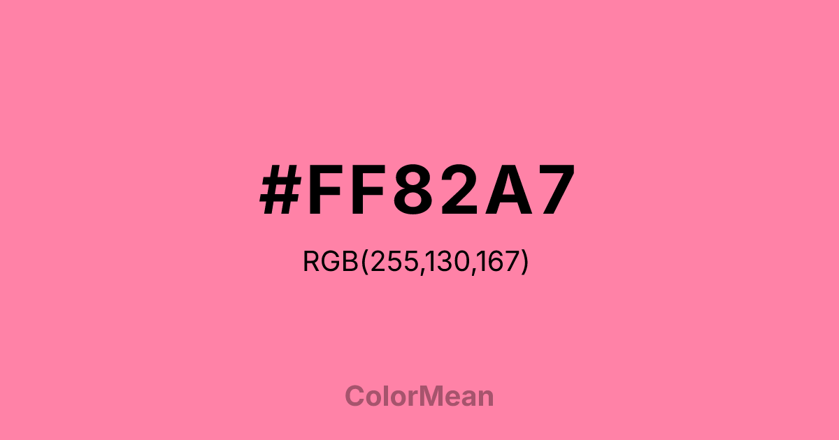#FF82A7 color swatch