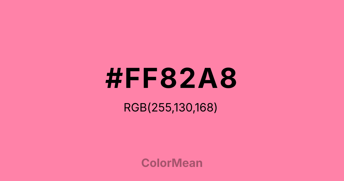 #FF82A8 color swatch