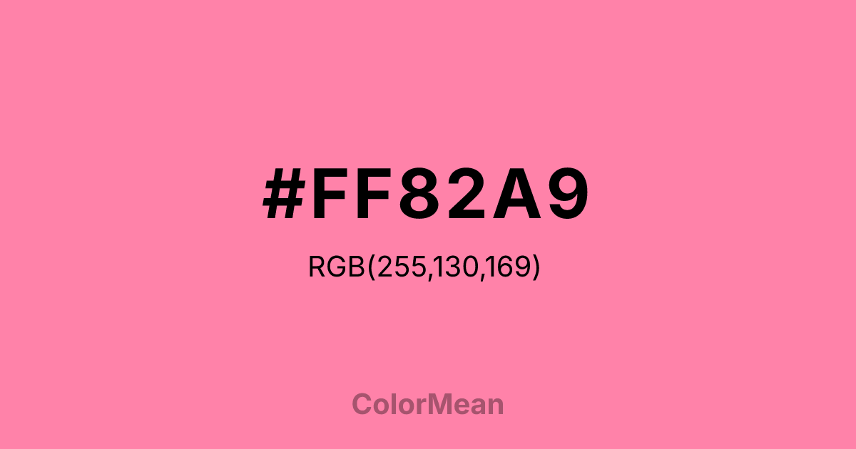 #FF82A9 color swatch