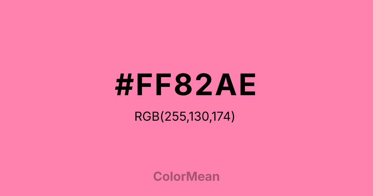 #FF82AE color swatch