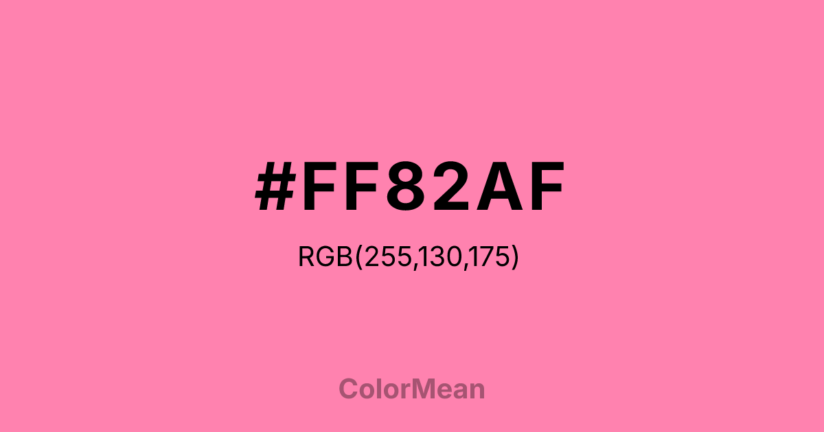 #FF82AF color swatch