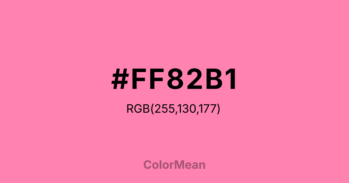 #FF82B1 color swatch