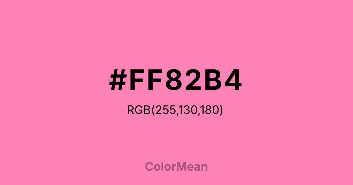 #FF82B4 color swatch