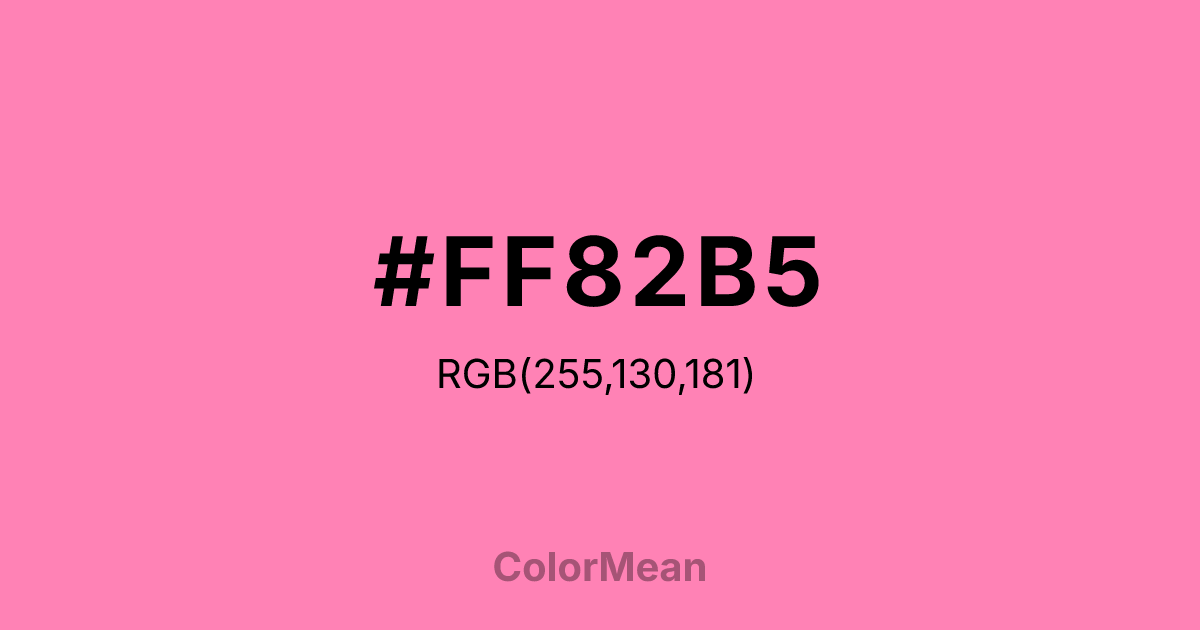 #FF82B5 color swatch