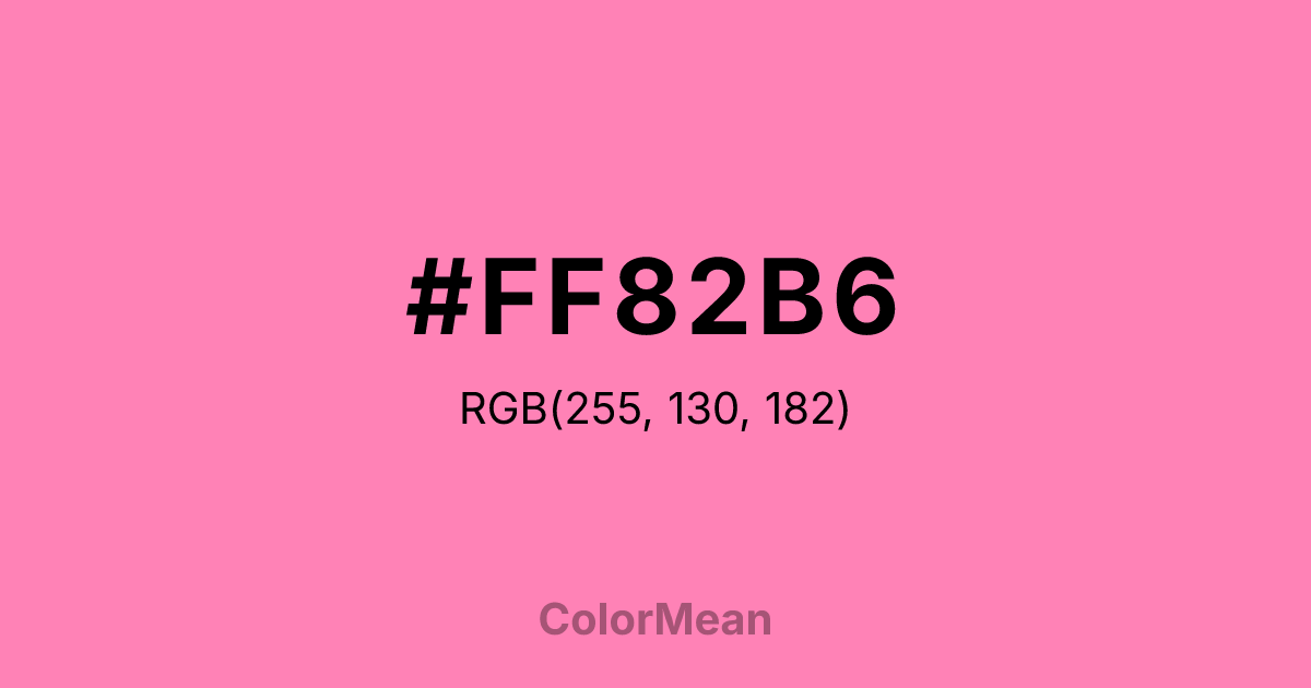 #FF82B6 color swatch