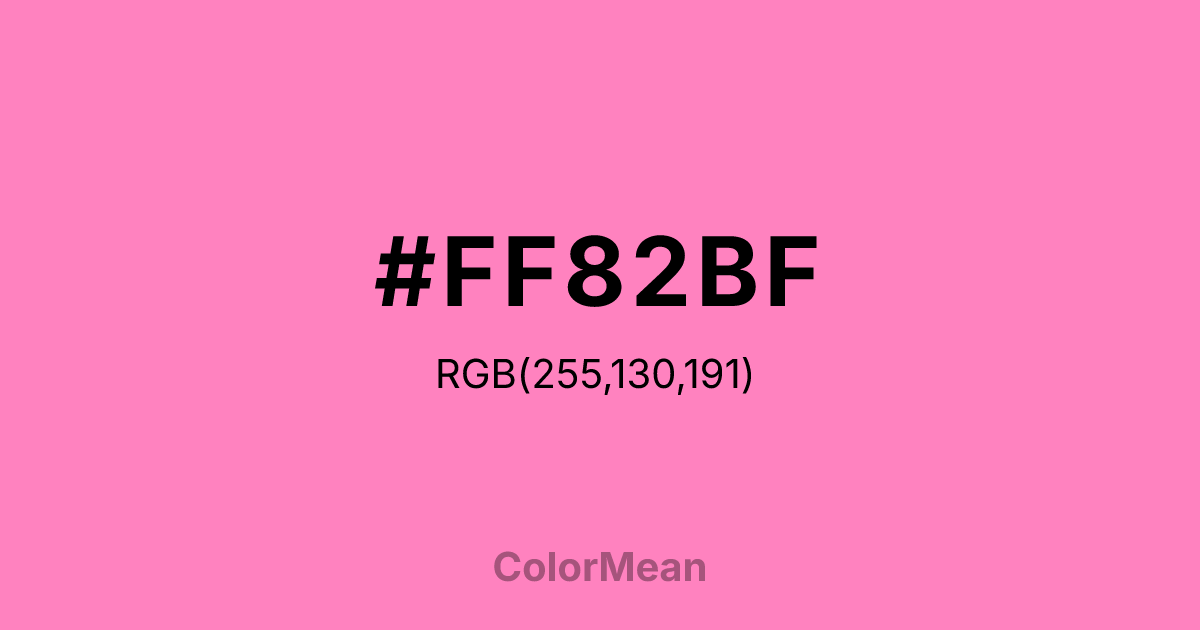 #FF82BF color swatch