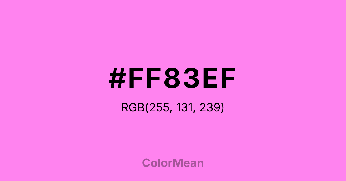 #FF83EF color swatch