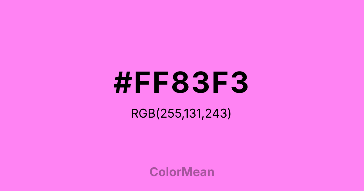 #FF83F3 color swatch