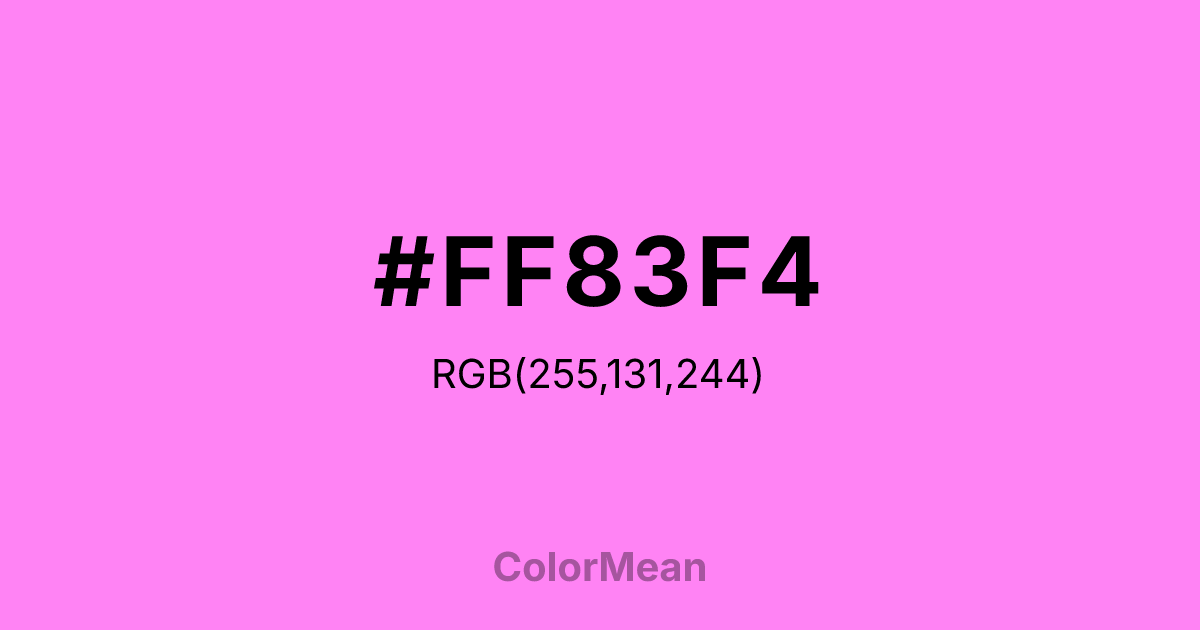 #FF83F4 color swatch