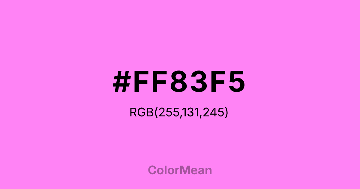 #FF83F5 color swatch