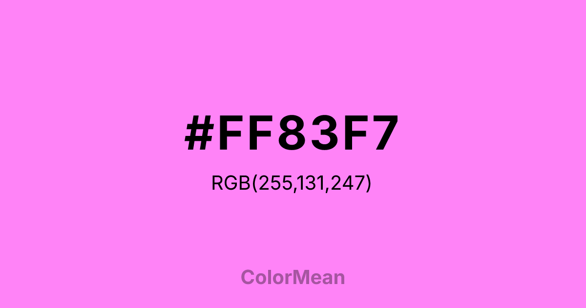 #FF83F7 color swatch