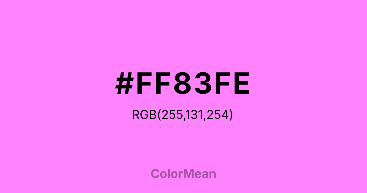 #FF83FE color swatch