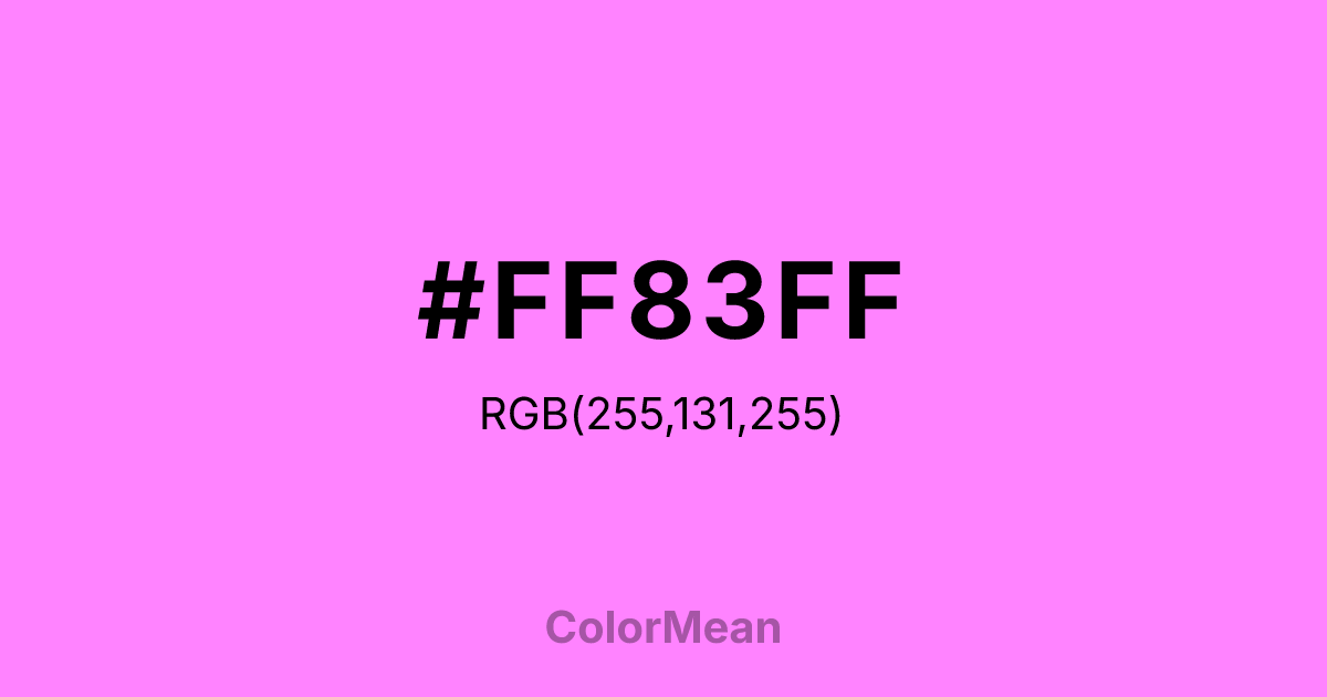 #FF83FF color swatch