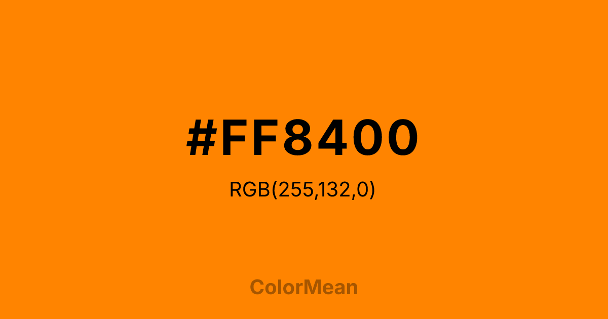 #FF8400 color swatch