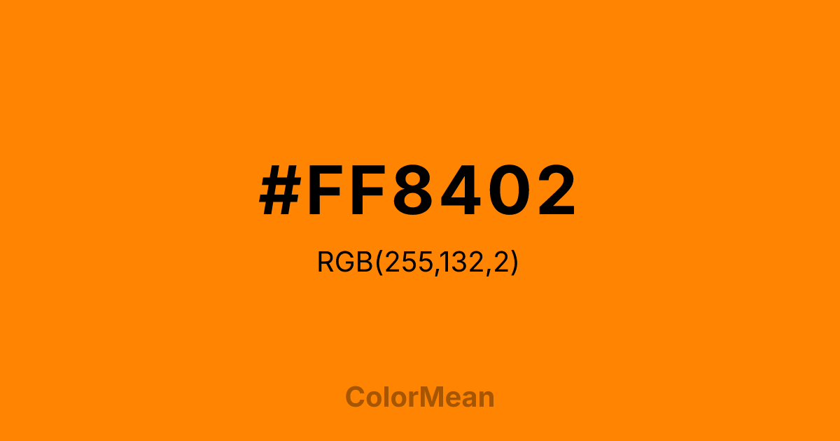#FF8402 color swatch