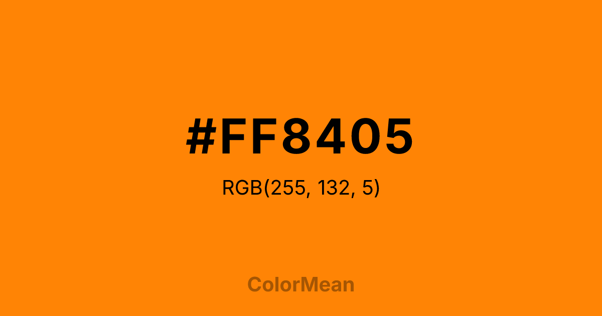 #FF8405 color swatch
