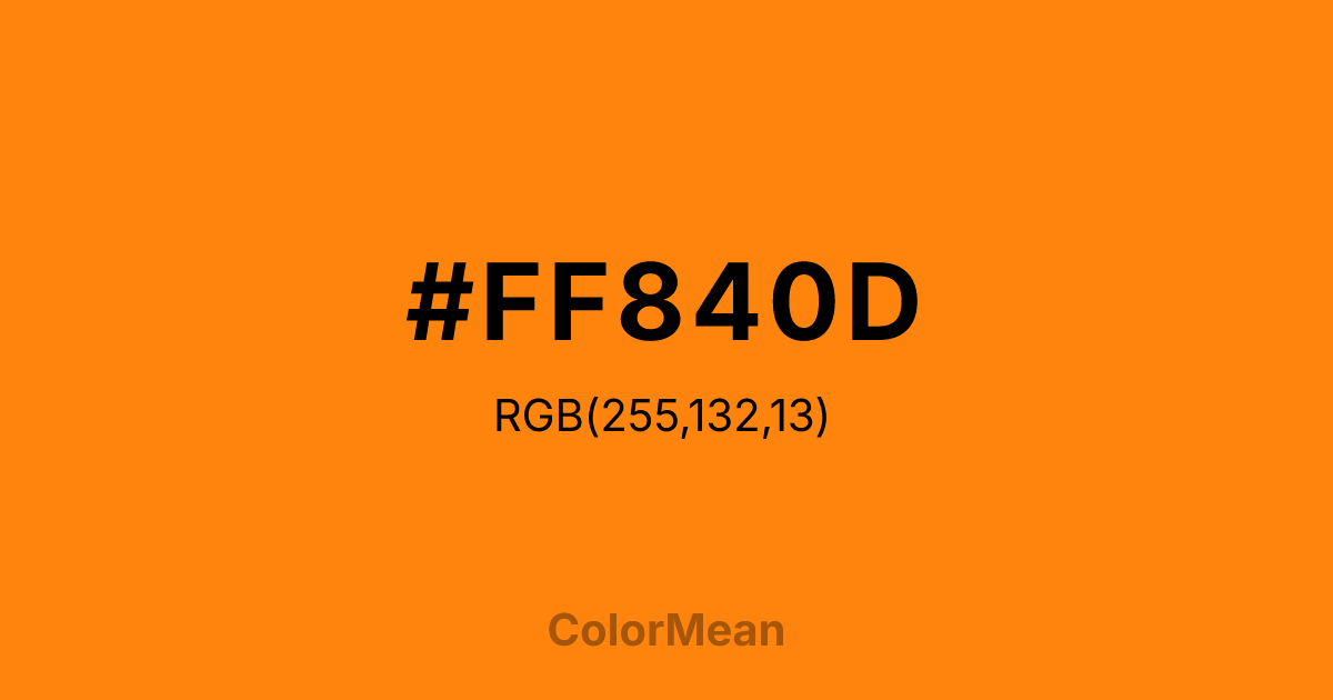 #FF840D color swatch