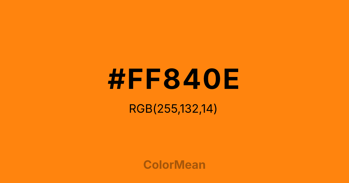 #FF840E color swatch