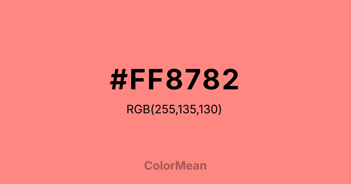 #FF8782 color swatch