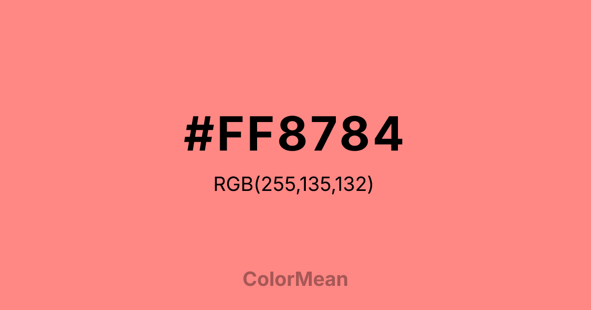 #FF8784 color swatch