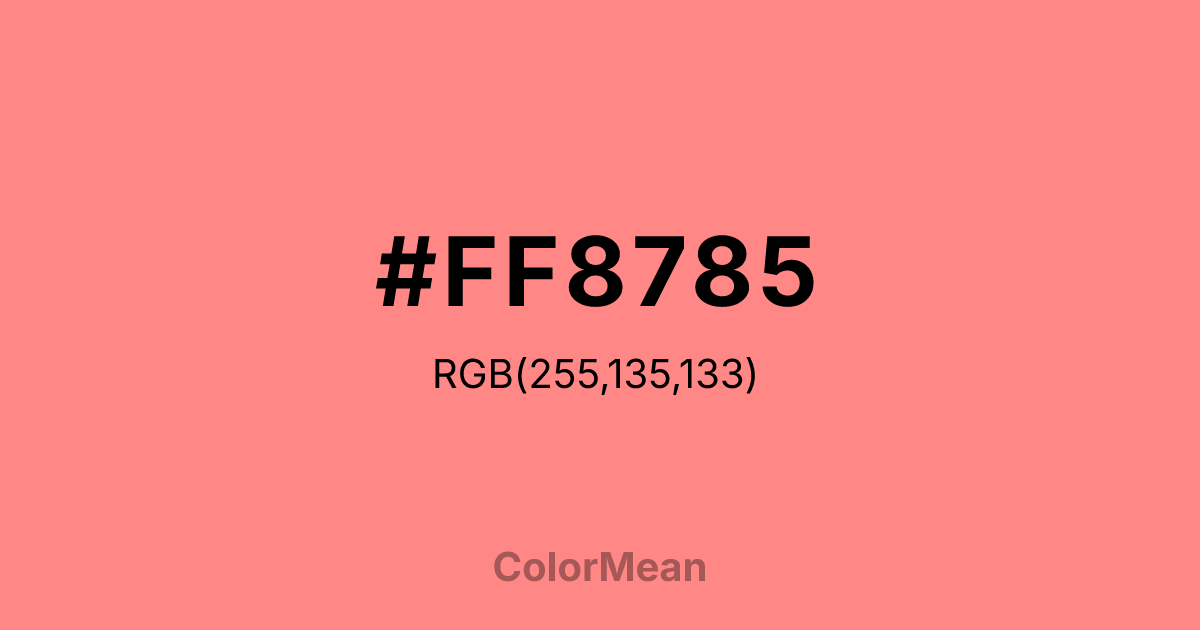#FF8785 color swatch
