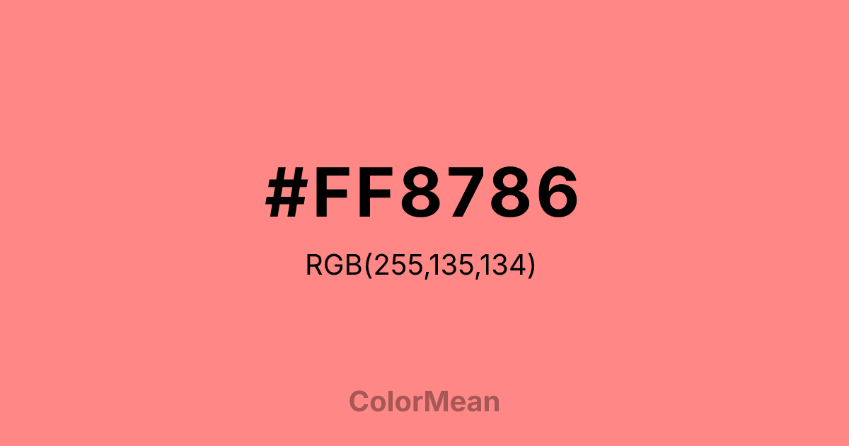 #FF8786 color swatch
