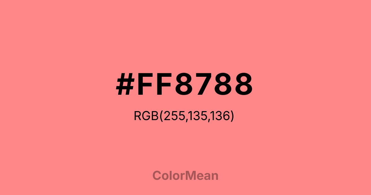 #FF8788 color swatch