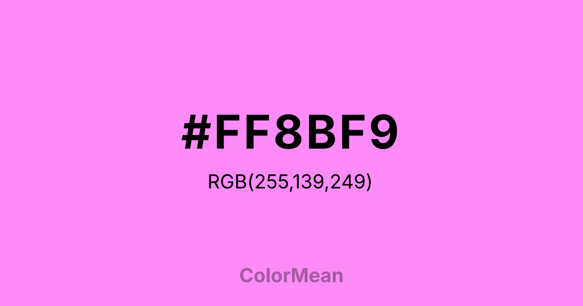 #FF8BF9 color swatch