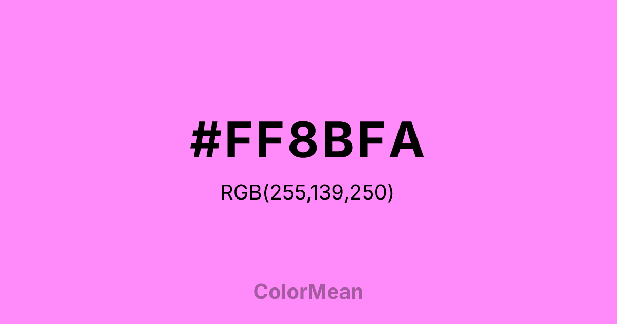#FF8BFA color swatch