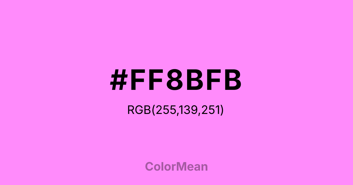 #FF8BFB color swatch