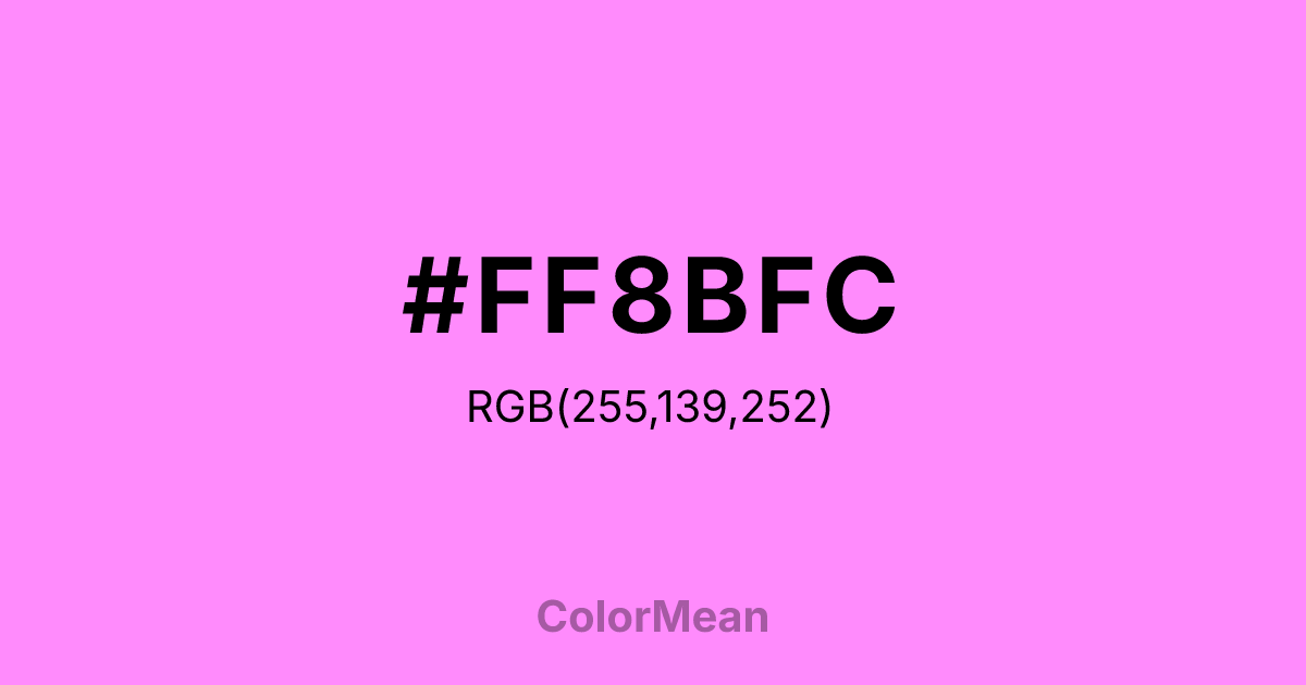 #FF8BFC color swatch