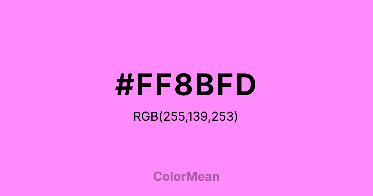#FF8BFD color swatch