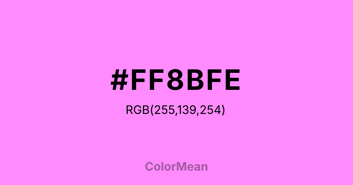 #FF8BFE color swatch