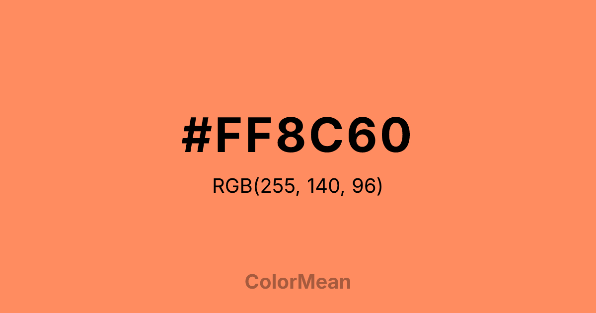#FF8C60 color swatch