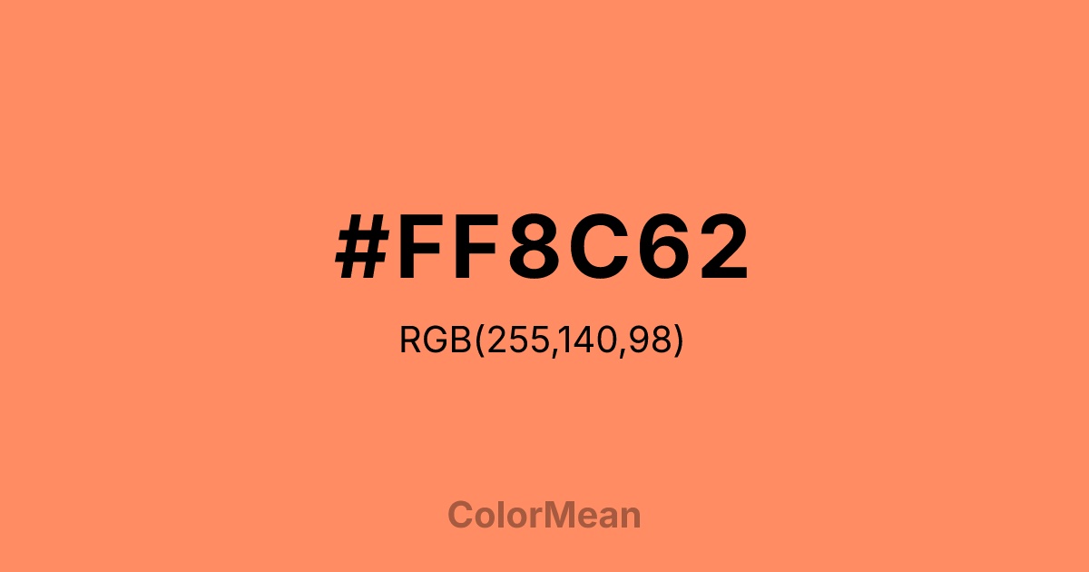 #FF8C62 color swatch
