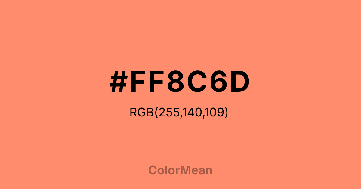 #FF8C6D color swatch