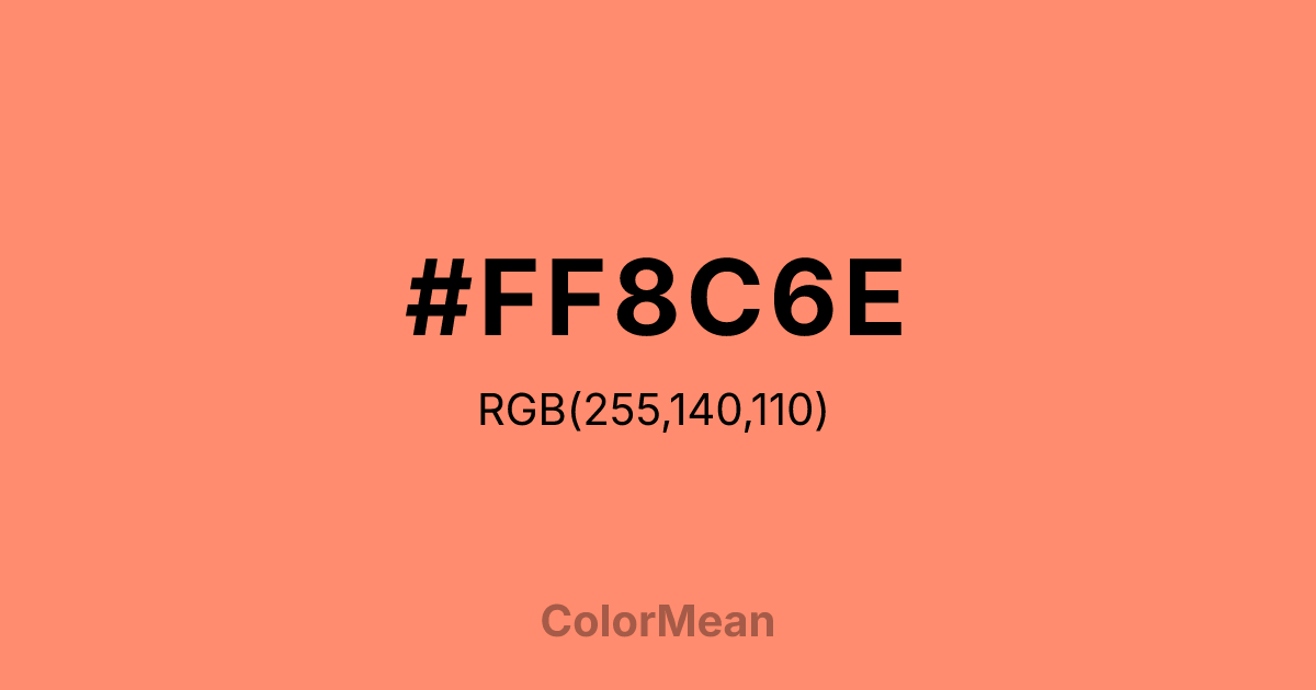 #FF8C6E color swatch