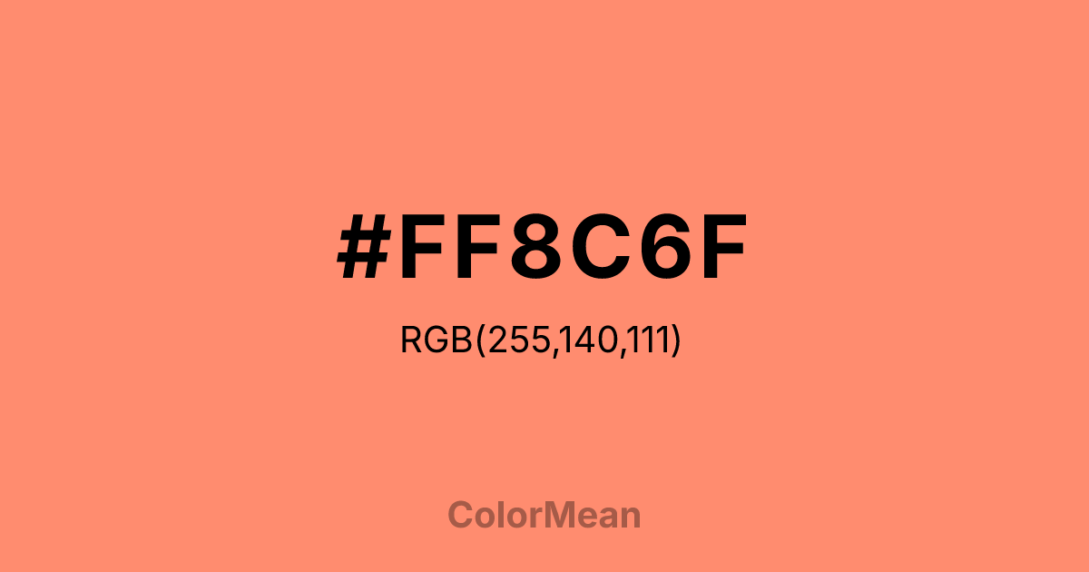 #FF8C6F color swatch