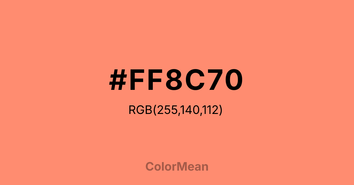 #FF8C70 color swatch