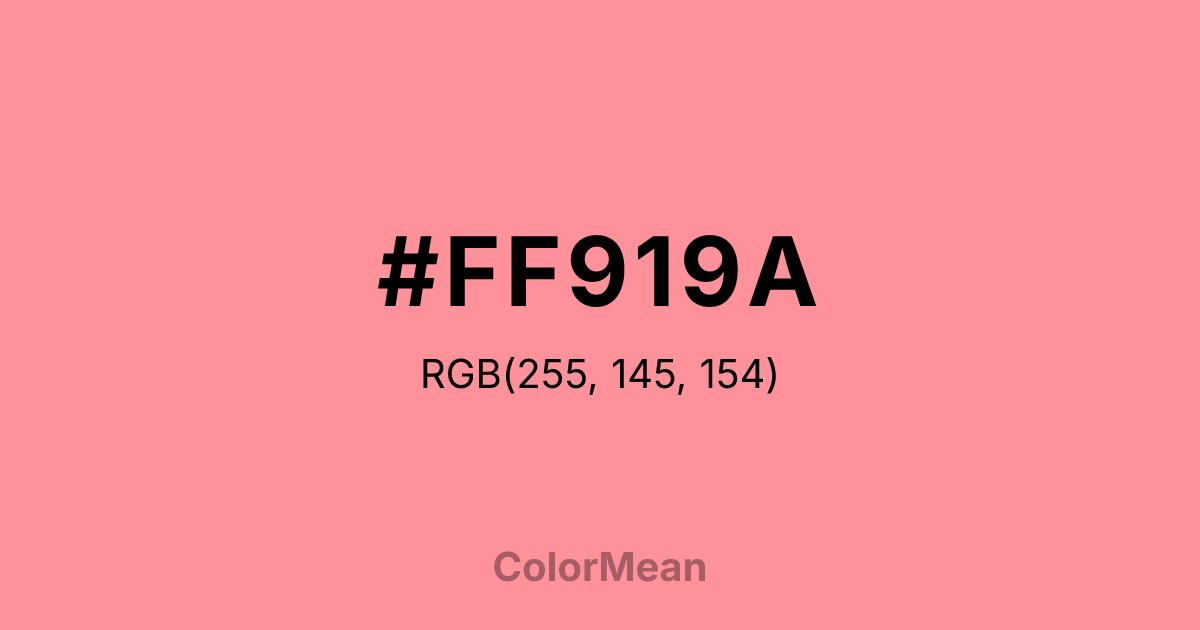 #FF919A color swatch