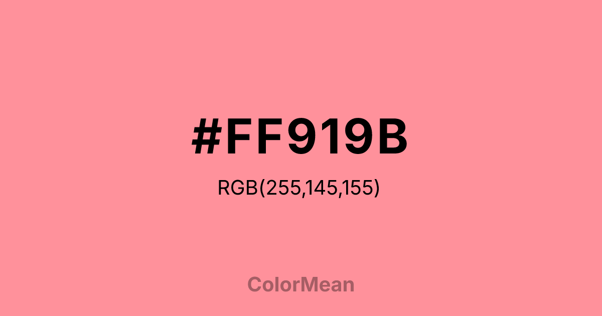 #FF919B color swatch