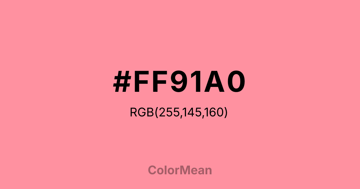 #FF91A0 color swatch